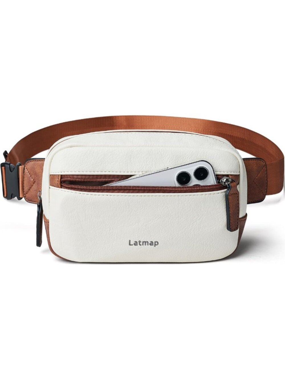 Trendy Beige 2L Fanny Pack | Waterproof Crossbody Waist Bag | Small Fashion